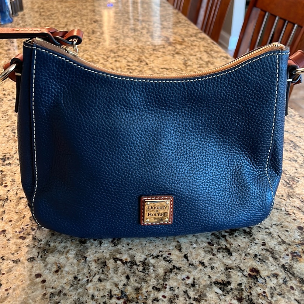 New Dooney & Bourke Small Kiley Hobo Navy Blue